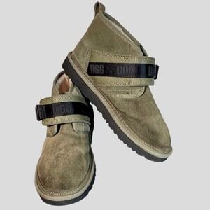 UGG Neumel Snapback Olive Green Suede Buckle Boots Streetwear Outdoor Mens Sz 10